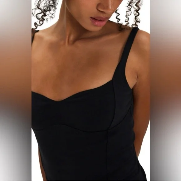 Intimately by Free People Black Sweetheart Corset Tank Top | Size Medium | NWOT - Picture 3 of 13